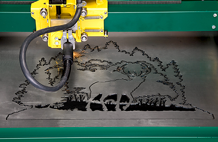 GoTorch CNC plasma system cutting out an elk