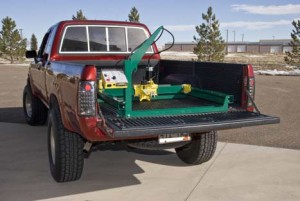 GoTorch CNC plasma cutting table in the back of a pickup truck